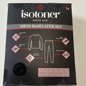 isotoner Men's Baselayer Set - Black